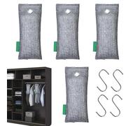 Indoor Activated Carbon Odor Absorber, Air Purifying Deodorizer with Porous Design, Odor Eliminator for Home, Kitchen, Wardrobe, and Shoe Cabinet, 2.56x6.5 Inches