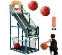 Indoor Basketball Game with Ball - Adjustable Height Sport Toy | Basketball Hoop for Boys Girls Home Playroom Backyard Park Beach