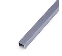 Indoor Bedroom Wall,Black Silver Floor Transition Strip, Aluminu Threshold Joining Strips, U Molding Wood to Tile Seams Edge Banding(Gray,115cm/45.2in)
