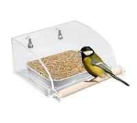 Indoor Bird Feeder, Transparent Bird Cage Feeder, 6.5x4.21in Parrot Food Bowl, Interactive Foraging Toy, Authentic Feeding Dish Cups for Cockatiel, Squirrel, Finch Lovebirds
