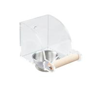 Indoor Bird Feeder, Transparent Bird Cage Feeder, 6.5x4.21in Parrot Food Bowl, Interactive Foraging Toy, Authentic Feeding Dish Cups for Cockatiel, Squirrel, Finch Lovebirds
