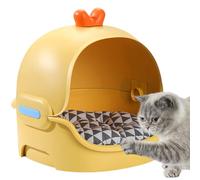 Indoor Cat House Cat Bed Cave - 45 cm Abs Structure with Soft Cotton Mat, Sturdy & Shelter for Small Pets Up to 5 kg, Easy to Ideal para interiores Hideaway for Sleeping & Resting