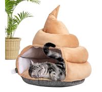 Indoor Cat House, Poop Shape Cat House, Soft Cat Tent, Comfortable and Cozy Pet Hut, Warm Shelter For Small Pets, Cat Beds and Supplies For Cats and Small Dogs For Rest17.32x18.5 Inches