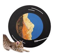 Indoor Cat Scratch Pad, Rotatable Cat Scratcher Board, Furniture Protector with Decorative Wall Art Style, Claw Grinding Scratcher for Training and Play, Living Room Dining Room Porch Balcony Use
