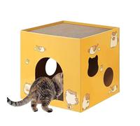Indoor Cat Scratcher | Double-Sided Pets Toy | Cardboard Cats House | Pets Scratching Box | Cat Scratcher Toy | Cat Relaxing Toy | Claw Sharpener House for Relaxing, Sleeping, and Playing