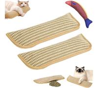 Indoor Cats Catnip Kicker Pillow,Sisal Scratching Pad with Organic Catnip,Interactive Chew Toy for Teething,Portable Reusable Cat Toy for Calming and Exercise (2pcs S:25cm/9.84in)