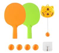 Indoor Dangling Table Tennis Set, Swing Training Pong Exerciser with Racket and Balls, Portable Interactive Toy for Kids, Parent-Child Reflex Game for Home Workout and Skill Building 160g
