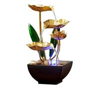 Indoor Desk Fountain - Zen Relaxation Soothing LED Light | Water Stream Sounds For Hotel Living Room Bedroom Office Aquarium Centerpiece, Tabletop Waterfall Rockery Fountain Small Desktop Accessory