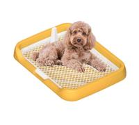 Indoor Dog Potty Tray Pee Pad Flat Potty Tray for Dogs with Mesh Grids