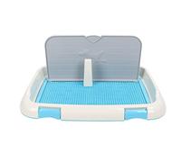 Indoor Dog Potty Tray with Wall | Pee Pad Holder for Small & Medium Dogs | Puppy Training Toilet for Apartments/Cages/Travel | 1L Capacity, Simple to Maintain Design (Blue)