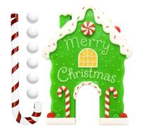 Indoor Golf Game - Reusable Funny Christmas - Holiday Gingerbread Golf Set Party Games - For Teens Adults Family Living Room Outdoor Party Gatherings Events Celebration