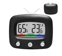 Indoor Humidity Meter - Television Shape Digital Reader, Temp and Humidity Monitor with Display, Compact Gauge with Control, Climate Device Style, Supplies for Greenhouse, Terrarium