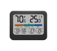 Indoor Hygrometer Thermometer - Temperature Humidity Monitor, Colorful Large Screen Digital Display, Room Climate Sensor | Home Office Nursery Bathroom Car Environment Monitor Tool