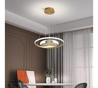 Indoor Light丨Ring Pendant Lighting Luminaire Compatible with Restaurant Island Kitchen LED Dimmable DecoratHanging Light Fixture, Chandeliers