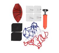 Indoor Mini Basketball Hoop Set, Kids Wall Mounted Basketball Hoop, Spring Action Rim with Transparent PVC Backboard, Includes 9.7 Inch Ball and Net for Home Office Dorm Room Pract