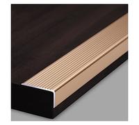 Indoor Outdoor 4cm Wide Step Edging Strip,Non Slip Metal Stair Nosing Trim for Laminate Vinyl Wood Flooring, L-molding Heavy Duty Anti-Collision Strip(Gold,120cm/47.2in)