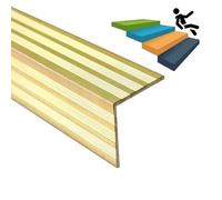 Indoor Outdoor Stair Edge Protector Brass, Safety Step Treads Stair Nosing Trim, L-Shaped Stair Edging Trim Guard, Transition Strip Customizable(25x25mm(0.98"x0.98"))