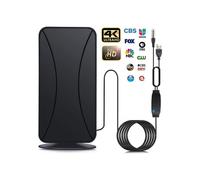 Indoor Outdoor TV Antenna, 480 km Powerful Digital HDTV Antenna with Smart Signal Booster