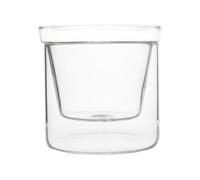 Indoor Plant Pot - Glass Hydroponic Planter, Double Layer Self Watering Vases Bowls, Clear Decorative Orchids Containers, Modern Desktop Floral Display Accessories - For Home Living Room Desks