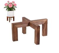 Indoor Plant Stand - 11.81 Inch Wooden Plant Holder Storage | Wood Floor Stand - Retro modern corner rack for flower pots plants containers indoor outdoor living room balcony office patio garden