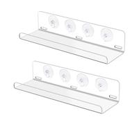 Indoor Plant Window Shelf - 2 Clear Suction Cup Planter Stands, Display Rack | Practical Home Accessory for Apartment Balcony Kitchen Living Room Garden Nature Lovers Plant Growing Indoor Greenery