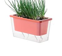 Indoor Planter, Water Pot, 10.43x5.51x4.72in Self-Watering Box, Balcony Container, Floral Cultivation for Apartment Garden, Small Spaces, Home Decor, Green Setup, Plant Growth