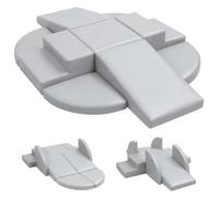 Indoor Soft Play Set for Toddlers - 9 PCS Foam Climbing Blocks with Waterproof Blocks - Educational Climbing Toys for Kids 3+ Years, for Motor Skills Development (Mouse Gray)