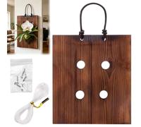 Indoor Staghorns Fern Wall Mounting Board, Vertical Hanging Air Plant Board for Orchids, Space Saving Wood Display Plate for Homes Office Patio Garden Decor