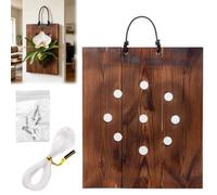 Indoor Staghorns Fern Wall Mounting Board, Vertical Hanging Air Plant Board for Orchids, Space Saving Wood Display Plate for Homes Office Patio Garden Decor