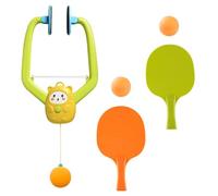 Indoor Table Tennis Trainer, Tabla Tennis Sparring Set, Portable Training Equipment With Two Rackets Three Balls Flexible Base For Outdoor Practice, 9.45inch Long