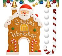 Indoor Toy - Gingerbread Character Design, Themed Stick Apparatus, Small Scale Recreation, Home Room Centerpiece, Festive Carnival Gathering Item, Christmas Holiday Entertainment