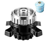 Indrnif Kocherzubehör Gaskartuschen Adapter kompatibel mit Campingaz CV Easy Clic auf EN417 Schraubvaltil, Gasadapter luftdichte Verbindung für Camping- & Outdoor