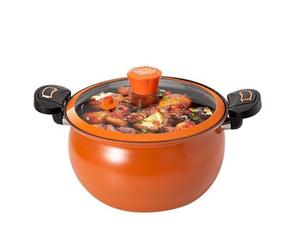 Induction Cooking Casserole - Stove Top Boiling Pan, Coated Metal Heat Safe Pot, Transparent Lid Assisted Cookware | Stew Soup Meal Making For Domestic Kitchens Compatible With Modern Plates