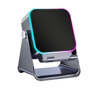 Induction Speaker - 12.1x7.3x5.9cm, Folding Audio Bracket Station with Light | 10W Phone Holder Induction Bracket Speaker | Home Office Travel Christmas Birthday Men Women Boyfriend Girl