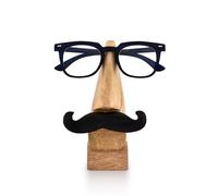 Indus Lifespace Artisan of India Portaobjetos de anteojos en Forma de Nariz Tallado a Mano clásico con Bigote Negro