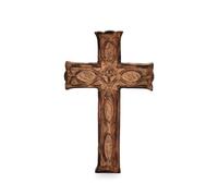 Indus Lifespace colgante de pared de madera, hecho a mano, diseño antiguo, aspecto rústico, decorativo, altar religioso, accesorios para un ser querido
