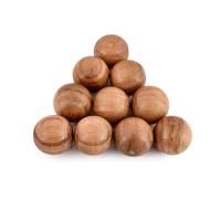 Indus Lifespace Juego de 10 bolas decorativas de madera de acacia para centro de mesa o uso individual, ideal para uso en bandejas o decoración de cestas (5,08 cm x 5,08 cm x 5,08 cm)