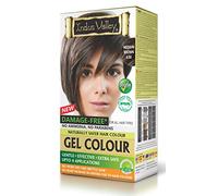 Indus Valley Medio Marrón Gel Cabello Tinte Colorante Kit 4,0
