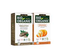 INDUS VALLEY Mulethi - Polvo natural de Yashimadhu Regaliz, Glycyrrhiza glabra y cáscara de naranja, polvo cítrico aurantium (100 g x 2 = 200 g) 200 g (paquete de 1) Mulethi + polvo de cáscara de