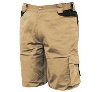 Indust.starter stretch - Pantalon corta/o talla -l beige/negro