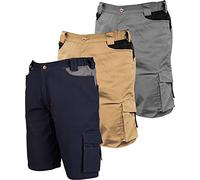 Indust.starter stretch - Pantalon corta/o talla -l gris/negro