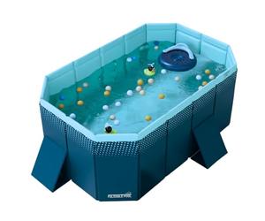 INDUSTEX - Piscina Plegable Foldable Pool, Piscina para niños, Piscina para Perros portátil, Piscina Desmontable, No Incluye Cubierta de Piscina y Base de Suelo - (Med. Interna 130X90X45cm)