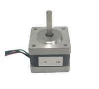 IndusTradCorp Motor Paso a Paso NEMA14 de 4 Cables, 12 N.cm, 0,8 A, Eje de Salida Simple, Eje de Salida Doble(Single Output Shaft)