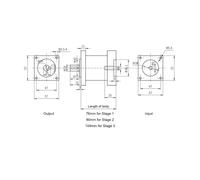 IndusTradCorp Relación 16:1 20:1 24:1 30:1 36:1 Reductor planetario de 57 mm, 30 NM, for Motor Paso a Paso Nema 23, Motor de CC sin escobillas(20 to 1)