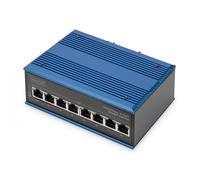 Industrial 8-Port Gigabit PoE Switch DIN rail, extended temp. range