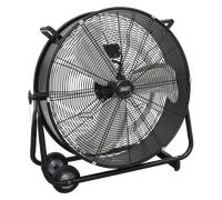 Industrial Alta Velocidad Tambor Ventilador 61cm 230V - Sealey HVD24 Nuevo