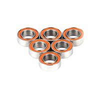 Industrial Bearings 1 Uds 2RS CB 4X7X2.5 ABEC7 4x7x2,5mm rodamiento de bolas de cerámica híbrido de acero inoxidable sin grasa de giro rápido for Ball Bearing Skate Bearings