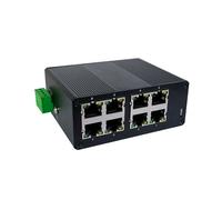 Industrial de 8 Puertos y 100 Mbps, de Red Ethernet Industrial, Montaje en Riel DIN, Conexión Conectar y Usar, Protección IP40