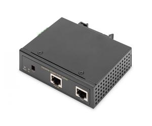 Industrial Gigabit PoE++ Splitter, 802.3bt selectable power output: 12VDC,16VDC,24VDC,48VDC,