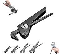 Industrial Grade,Adjustable Multifunctional Pipe Wrench,High Grip Strength Plumbers Tool,Independence Adjustable 7-12 Inch Carbon Steel Plumbers Tool,for Nuts,Pipes (7-in)